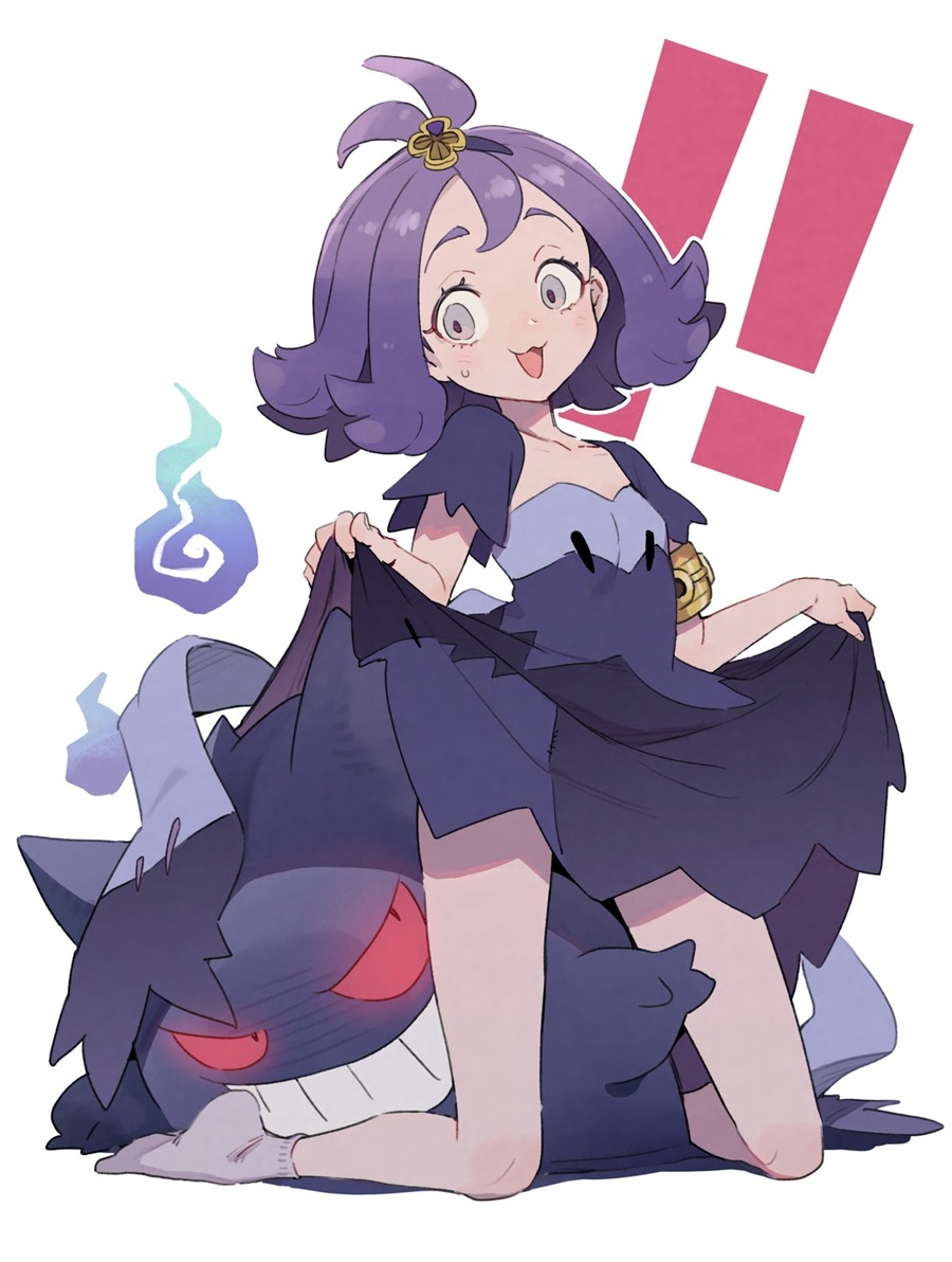 yande.re 850749 sample acerola_(pokemon) dress gengar loli pokemon pokemon_sm skirt_lift toku_(ke7416613).jpg