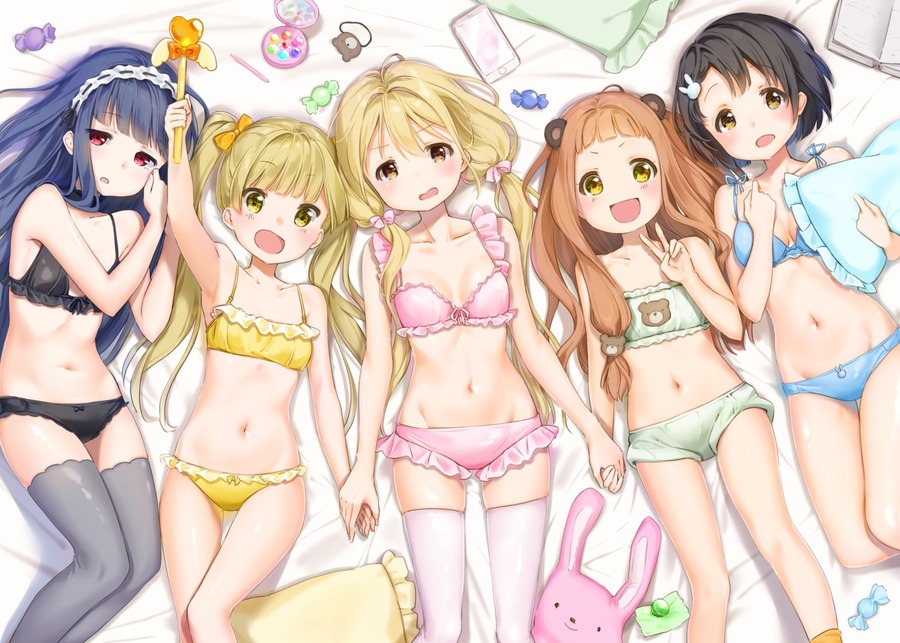 yande.re 440122 sample bra breast_hold cleavage futaba_anzu ichihara_nina loli pantsu sajou_yukimi sasaki_chie the_idolm@st.jpg