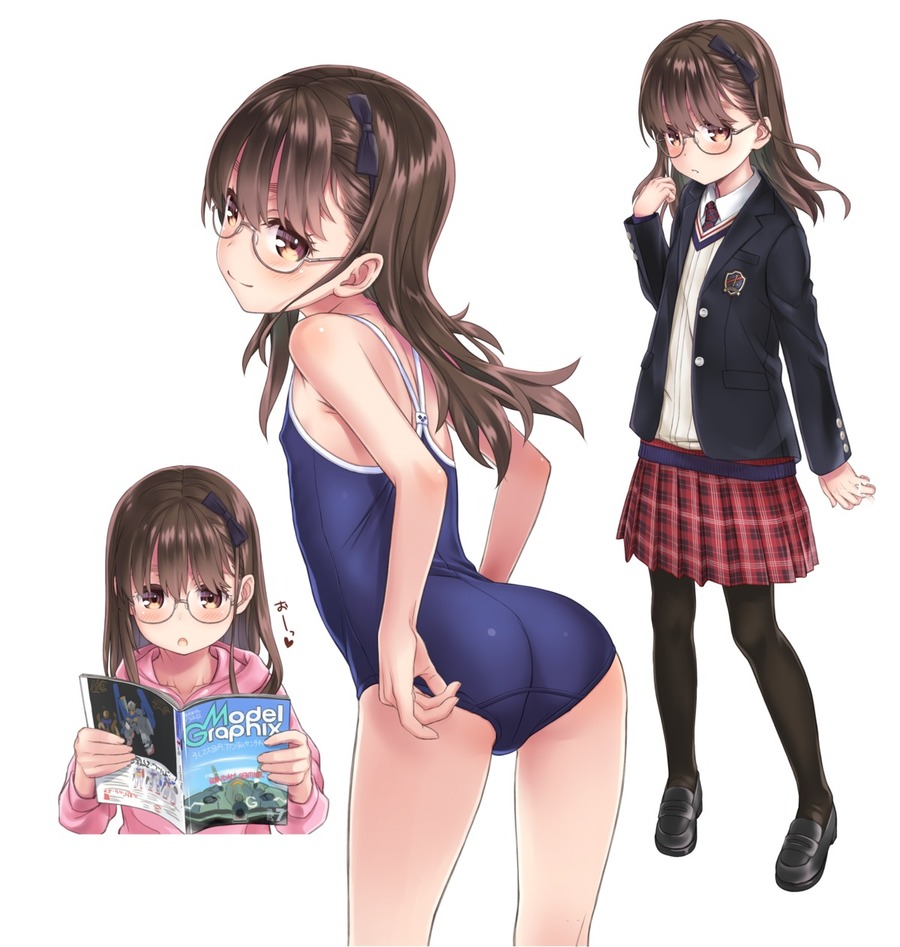 yande.re 571262 sample aoi_kumiko ass erect_nipples loli megane pantyhose school_swimsuit seifuku sweater swimsuits.jpg