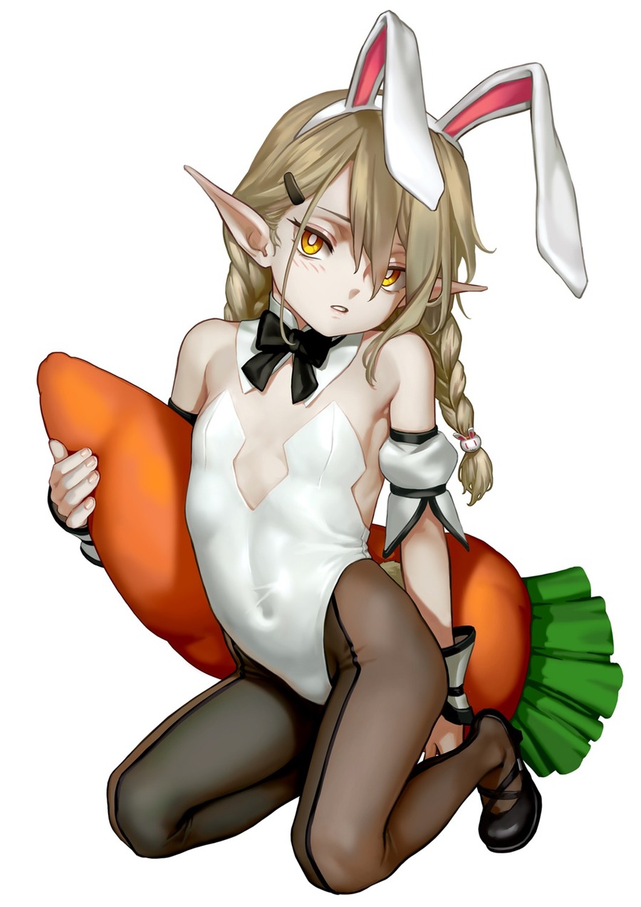 yande.re 647597 sample animal_ears bunny_ears bunny_girl g_scream heels loli no_bra pantyhose pointy_ears shui_lan_er tail.jpg